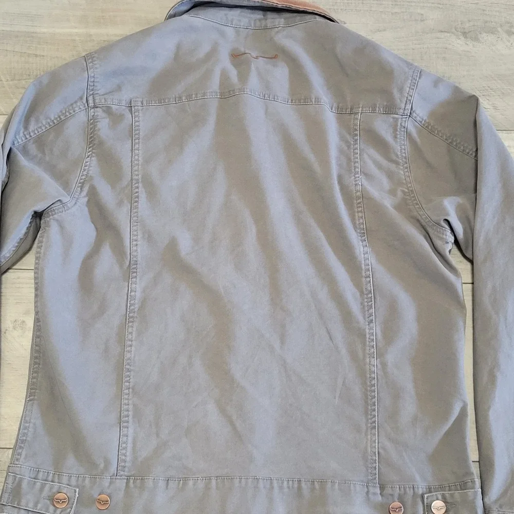 Kimes Ranch Light Gray Worker Jacket with Brown Corduroy Collar - Picture 8 of 16